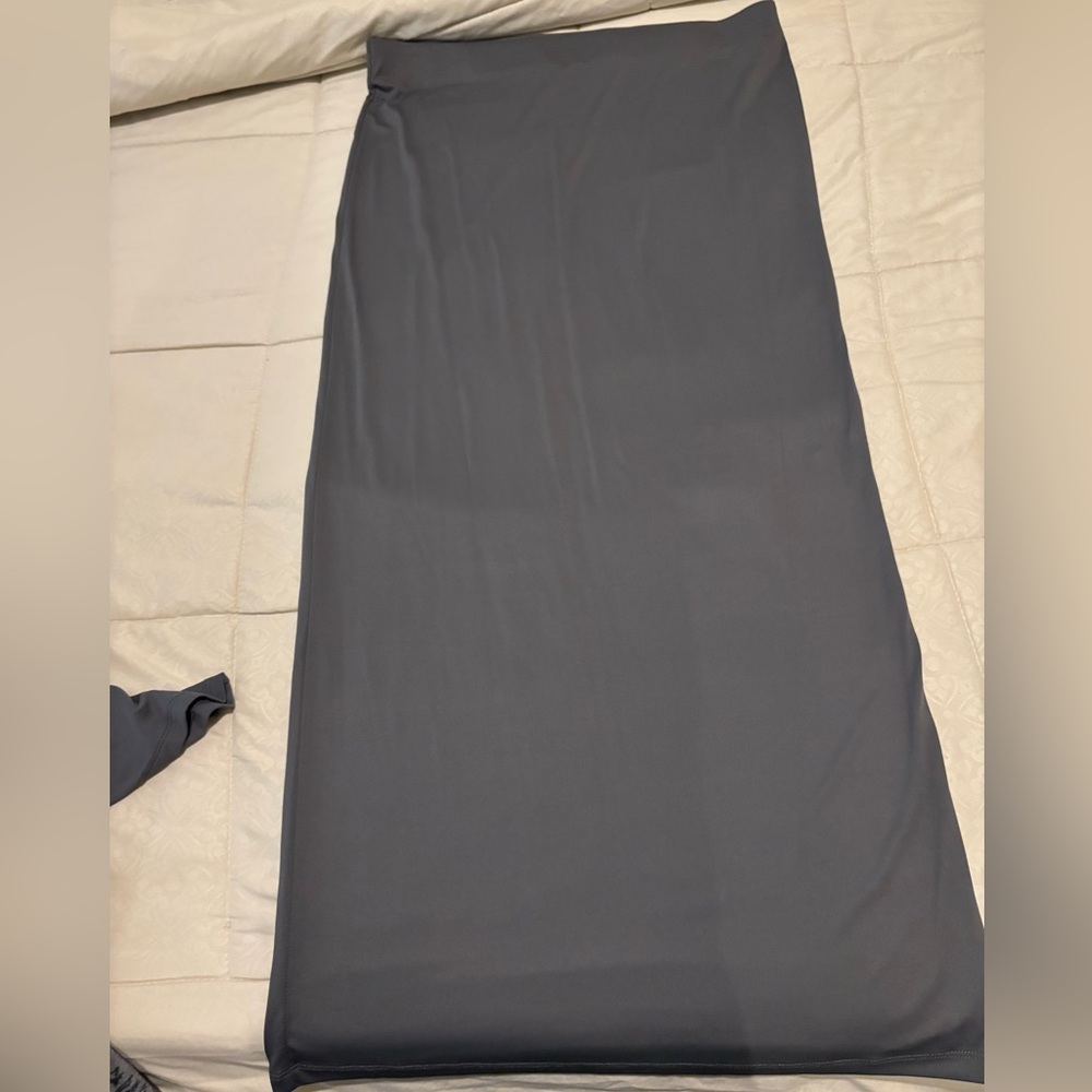 H&M Charcoal Two-Piece Microfiber Top and Skirt set - Picture 2 of 6